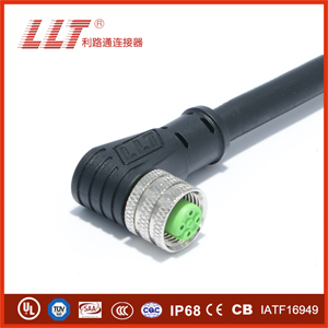 M8 male connector female pin 90 degree